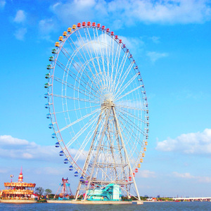 <span class=keywords><strong>Grande</strong></span> <span class=keywords><strong>Roue</strong></span> en Acier Métallique d'Extérieur 30-120m pour Parc d'Attractions, Manège Scénique pour Enfants avec Éclairage LED à Vendre - Product Image 6