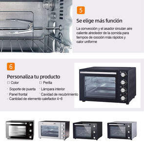 <span class=keywords><strong>Horno</strong></span> <span class=keywords><strong>El</strong></span>éctrico de 80l, <span class=keywords><strong>Horno</strong></span> de Convección para Pizza, <span class=keywords><strong>Horno</strong></span> Comercial de Barro, Tandoor - Product Image 5