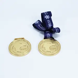 Hitop personalizzato Trail Running maratona di Tennis nuoto Softball coppa di calcio in rame placcato con medaglie d'oro Genuine