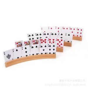 Wooden <b>Card</b> Holder 33cm/12.99" Solid Wood Base For <b>Playing</b> <b>Cards</b> And Notes - Product Image 2