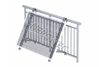 Supports de montage de panneaux solaires triangulaires réglables AL6005-T5 en aluminium anodisé certifiés CE pour balcon et toit plat Snergytech