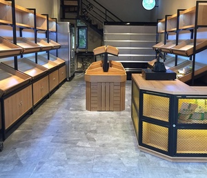 Nhiệm Vụ Nặng Nề Một Mặt Hiển Thị Giá Kệ Công Suất Lớn Khô Trái Cây Tươi Hạt Thực Phẩm Lưu Trữ Giỏ Cho Siêu Thị Gỗ Kim Loại - Product Image 4