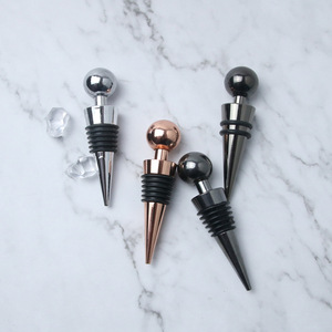 Zinc Alloy Wine Stopper 6 Mil Round Head <b>Sealing</b> Bottle Plug <b>Simple</b> Style - Product Image 1