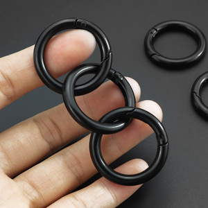 Mini <span class=keywords><strong>mousqueton</strong></span> à ressort en métal <span class=keywords><strong>30mm</strong></span>, fermoir rond pour la fabrication de bijoux, sac à main, porte-clés - Product Image 5