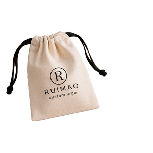 Bolsas de Lona de Algodón Natural con Logotipo Personalizado, Bolsas de Lujo con Cordón, Diferentes Tamaños, Bolsa Protectora para Bolsos en Stock, Bolsa de Lona para Regalo - Product Image 1