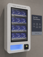 Distributeur automatique mural intelligent de collations et de boissons, 22 pouces, à écran tactile, à monnayeur, en métal, multi-SDK, pour bureaux, halls d'accueil et commerces de détail
