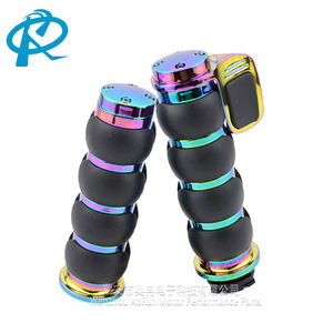 2 Stück 25mm 1 "Chrom Lenker Handgriffe Galvani siert Mehrfarbige Motorrad Lenker Lenker Ende Handgriffe Zubehör - Product Image 5