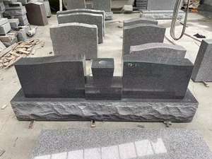 Commerciale stile americano monumento in pietra tombale in granito nero elegante sofisticato realizzato in marmo resistente per uso commemorativo del giardino - Product Image 6