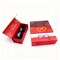 Scatola di imballaggio in carta personalizzata con coperchio magnetico di lusso eco-friendly personalizzata custodia per orologi con occhiali stampati protetti da Uv