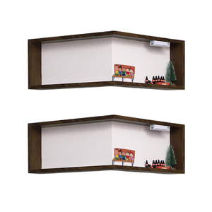 رف تخزين خشبي مثبت على الحائط لغرفة المعيشة، رف عرض للتماثيل عالي التحمل بسعة كبيرة - Product Image 2