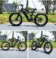 Vélo électrique 48V 1000W à batterie cachée et suspensions complètes pour homme Vélo électrique personnalisé à moteur central