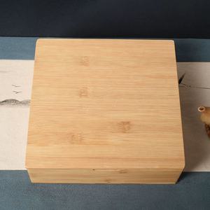 Boîte de rangement en bambou avec couvercle amovible, boîte de rangement combinée, boîte à bijoux avec 4 compartiments - Product Image 6