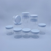 Conteneur cosmétique vide de 4 oz, 68 mm, 50/80/100/120 ml, pour pots de crème pour le visage, lotion et faux cils, avec couvercle à vis en PET