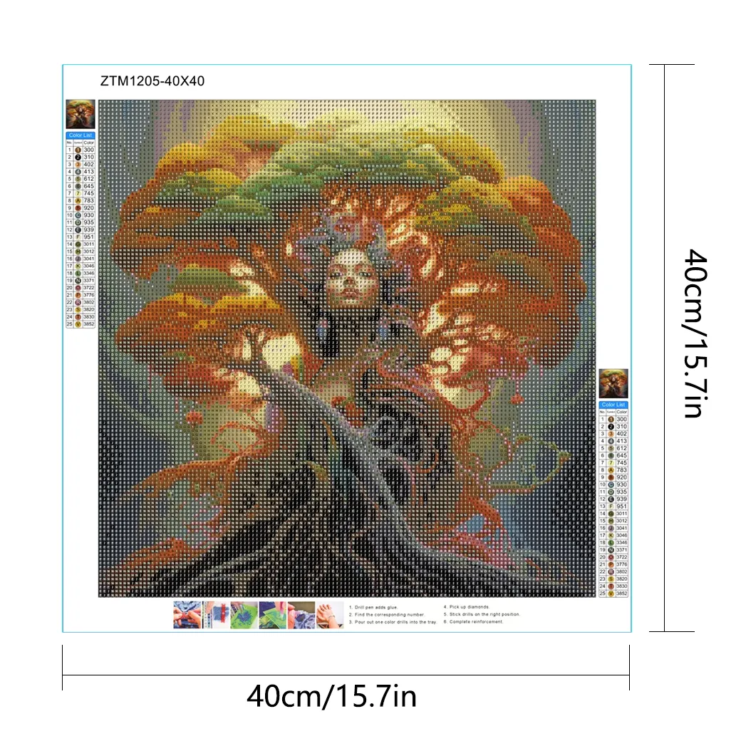 DIY personalizado 30*40 5D diamante pintura Kits colorido árbol mosaico arte pintura Ángel impreso acrílico materiales