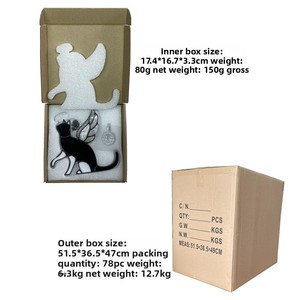 ของตกแต่งกระจกงานฝีมือรูปปีกนางฟ้าแมวน่ารัก ดีไซน์หน้าต่าง สีสันใหม่ ของที่ระลึก ของขวัญแขวนหน้าต่าง กระจกสี - Product Image 4