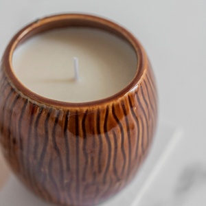 Thanh lịch dừa gốm nến Cup cho trang trí nội thất ấm cúng bầu không khí <span class=keywords><strong>Creater</strong></span> nến chủ sở hữu đèn lồng & nến lọ - Product Image 1