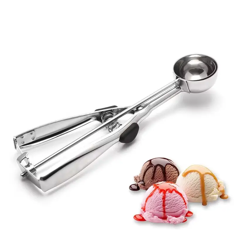 2023 New Arrivals Cookie Scoop Stainless Steel Ice Cream Scoop Scops Spoon with Trigger