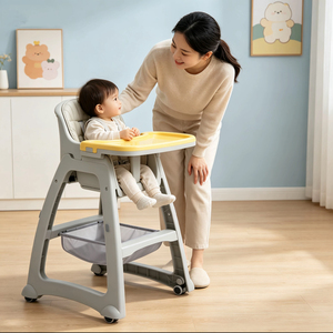 Silla Alta para Bebé Estilo KFC, Verificada, para Uso Comercial y Doméstico, Bandeja Ajustable en 4 Posiciones, Arnés <span class=keywords><strong>de</strong></span> 5 Puntos - Product Image 5