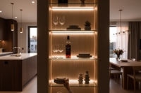 Système d'éclairage LED invisible pour étagères en verre de 8 mm, vitrine flottante avec double diffuseur YB2004-43