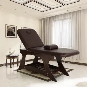 Luxus moderne Beauty Spa Salon Möbel Körperpflege verstellbare Massivholz <span class=keywords><strong>Thai</strong></span> Gesichts bett <span class=keywords><strong>Massage</strong></span> tisch - Product Image 1