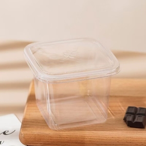 Venta al por Mayor Caja Cuadrada Transparente de Plástico PET de 400 ml <span class=keywords><strong>para</strong></span> Pasteles, Postres, Pudin de <span class=keywords><strong>Frutas</strong></span>, Helados y Mousses - Product Image 6
