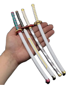 Véritable Samouraï Japonais en Métal, Jouet <span class=keywords><strong>Ninja</strong></span>, Tueur de Démons, Katana, <span class=keywords><strong>Kimetsu</strong></span>, <span class=keywords><strong>No</strong></span> <span class=keywords><strong>Yaiba</strong></span>, Cosplay, Cadeau, 25cm - Product Image 1