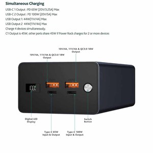 Banco de energía al por mayor 40000/50000mAh PD 100W banco de energía de carga rápida de gran capacidad para soporte de teléfono banco de energía con logotipo personalizado - Product Image 3