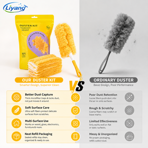 Lot de 10 recharges de dépoussiéreurs électrostatiques jetables en microfibre compatibles avec <span class=keywords><strong>Swiffer</strong></span> pour le nettoyage des meubles, des voitures et de la maison - Product Image 4