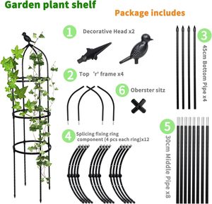Fabriqué en usine plante fleur croissance escalade Cage arqué fleur support bonsaï plante escalade cadre de Support pour jardin - Product Image 3