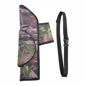 Traditional Waist-Mounted <b>Quiver</b> Leather Canvas Archery Equipment Left Right Hand Use - Product Image 2