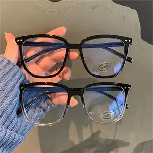 Cheap Wholesale Custom Logo Transparent Myopic Square Frame Face Optical Glasses Anti Radiation And Blue Light Glasses Frame