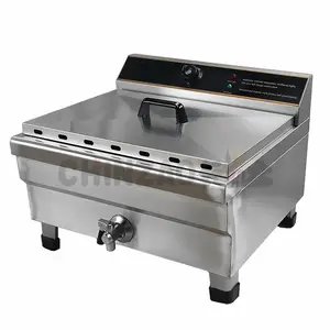 Fritadeira elétrica 30l para restaurante comercial cozinha máquina de fritura