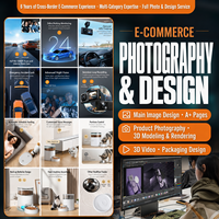 Service de photographie e-commerce : Photographie de produits haut de gamme, conception de contenu A+, rendu 3D et vidéo 4K pour les marques mondiales