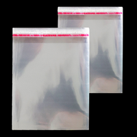 Poly sac auto-adhésif clair de LDPE Opp avec le sac en plastique d'avertissement de suffocation pour le tissu
