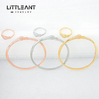 Petite fourmi bijoux zircone ensemble de bijoux léopard bijoux bracelet et bague ensemble pour les femmes