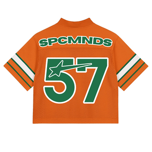 Nhà Máy Bán Buôn Người Đàn Ông Của Mỹ Bóng Đá Jerseys Tùy Chỉnh Khâu Vá Thêu Ngắn Tay Áo Cắt Lưới Áo Sơ Mi - Product Image 4