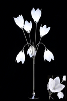 Décoration de scène de mariage avec fleurs de magnolia électro-plaquées, lumineuses, de couleur blanc laiteux, pour allée de mariage, lumières décoratives pour festivals.