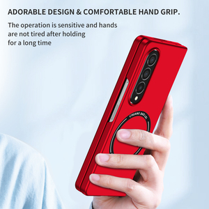 Funda de teléfono móvil plegable con anillo magnético de carga inalámbrica, carcasa plegable para Samsung <span class=keywords><strong>Galaxy</strong></span> Z, 4 TPU, Color caramelo, nueva moda - Product Image 6