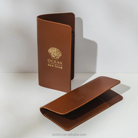 Porte-chèques de luxe en cuir PU pour restaurants, avec pochette à monnaie, pochette de serveuse, présentoir de factures, carnet de service