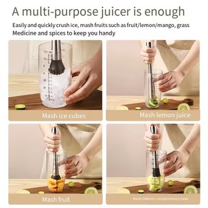 Stainless Steel Crushed Ice Hammer Multifunctional Popsicle Sticks Cocktail Swizzle Stick Fruit Lemon Muddle Pestle <b>Bar</b> <b>Tools</b> - Product Image 2