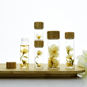 Tubes <span class=keywords><strong>à</strong></span> <span class=keywords><strong>essai</strong></span> en verre borosilicate de haute qualité <span class=keywords><strong>à</strong></span> prix abordable, contenants de stockage de 70 ml/80 ml/90 ml avec couvercle en bambou et bouchon <span class=keywords><strong>à</strong></span> vis pour le stockage du <span class=keywords><strong>chocolat</strong></span> - Product Image 2