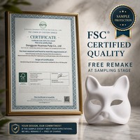 Masque de crâne réaliste effrayant en pâte à papier certifiée FSC pour fête d'Halloween