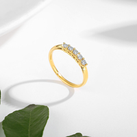 Designer Mini Bijoux Femme Bague De Fiançailles 0.3 Carat 5 Moissanite Chat Totem Bague 18K 5D Or Creux Bague De En Or Mariage