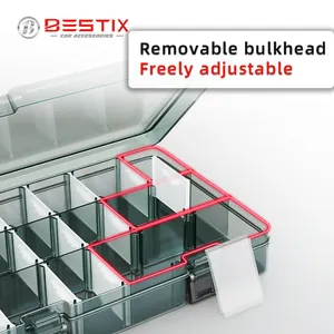 Bestix Bbx01 Plastic Tool Case Parts Storage Organizer Box With Compartments