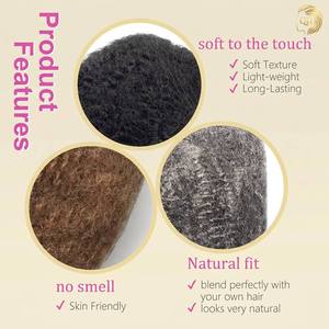 # 30g, un paquet, luxe, cheveux indiens afro crépus en vrac, Remy 100% naturels, sans produits chimiques, pour <span class=keywords><strong>dreadlocks</strong></span>, tresses au crochet, couleurs personnalisables - Product Image 3
