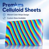 Feuille de celluloid à rayures diagonales ondulées arc-en-ciel, feuille de plastique à grain traversant pour pickguard de guitare, manche de couteau, décoration artisanale