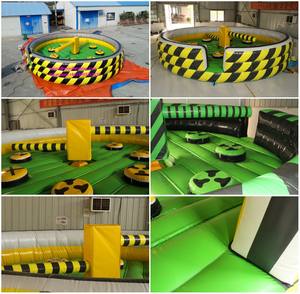 8 joueurs <span class=keywords><strong>action</strong></span> wipeout game meltdown mécanique gonflable wipeout ride zone - Product Image 2
