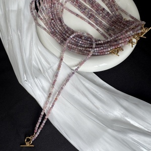 Boutique Style Colored High Quality Tourmaline <b>Bead</b> <b>Necklace</b> Heavy Clavicle Chain Natural Stone Gemstone Layer <b>Necklace</b> for Gift - Product Image 4