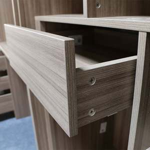 Armoires modernes à portes coulissantes en bois, vente directe d'usine, vente chaude, contreplaqué de particules - Product Image 4