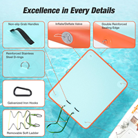 Île flottante gonflable en PVC pour loisirs, plateforme de yoga et de fitness, radeau sportif d'extérieur, série DT, 5-10 passagers